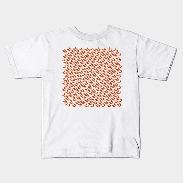 Knit Wave 45 Rust Kids T-Shirt by ProjectM